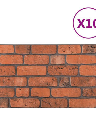 10 st Wandpanelen 3D terracottakleurige baksteen EPS