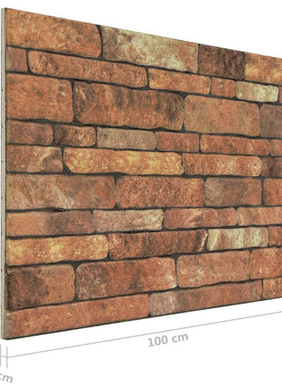 10 st Wandpanelen 3D bruine baksteen EPS