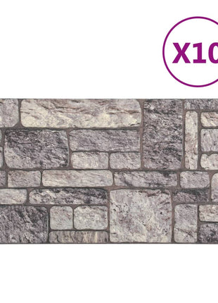 10 st Wandpanelen 3D lichtgrijze baksteen EPS