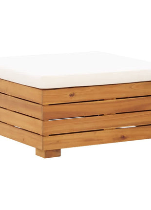 Tuintafel En Voetensteun Met Kussen Massief Acaciahout