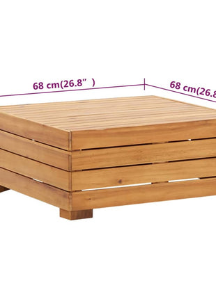 2-Delige Loungeset Met Kussens Massief Acaciahout