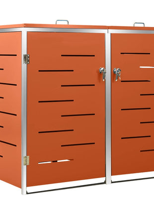 Containerberging Dubbel 138X77,5X112,5 Cm Roestvrij Staal Oranje