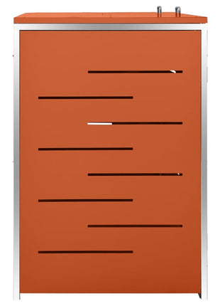 Containerberging Dubbel 138X77,5X112,5 Cm Roestvrij Staal Oranje