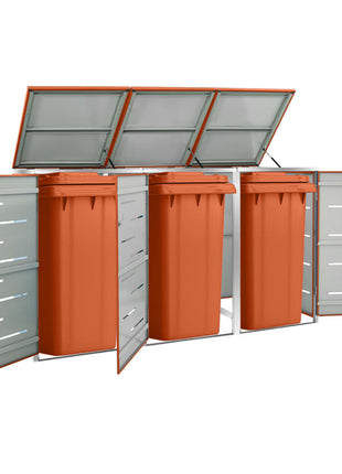 Containerberging Dubbel 138X77,5X112,5 Cm Roestvrij Staal Oranje