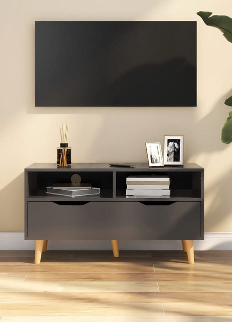 Tv-Meubel 90X40X48,5 Cm Bewerkt Hout Kleurig