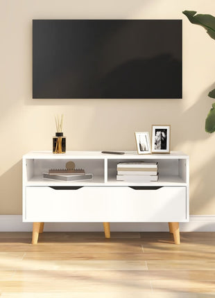 Tv-Meubel 90X40X48,5 Cm Bewerkt Hout Kleurig