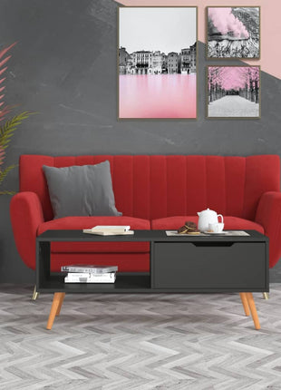Salontafel 100X49,5X43 Cm Bewerkt Hout