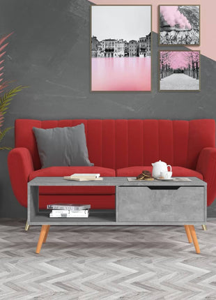Salontafel 100X49,5X43 Cm Bewerkt Hout