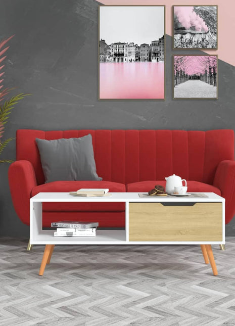 Salontafel 100X49,5X43 Cm Bewerkt Hout