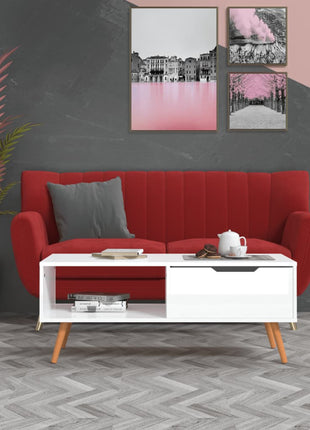 Salontafel 100X49,5X43 Cm Bewerkt Hout