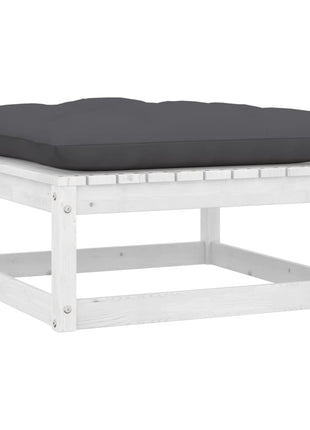 Tuinvoetenbank Met Kussen Massief Grenenhout