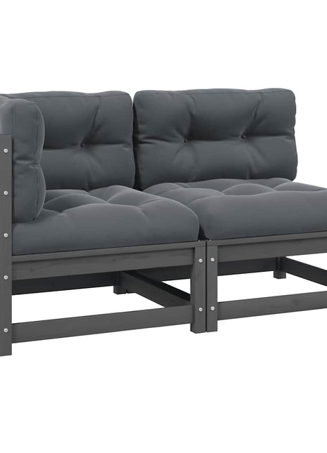 2-Delige Loungeset Met Kussens Grenenhout