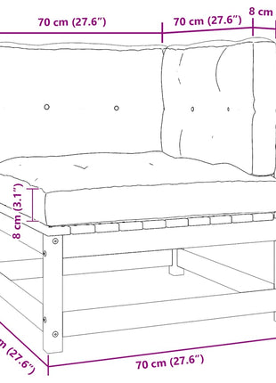 2-Delige Loungeset Met Kussens Grenenhout