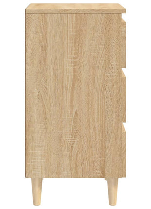 Nachtkastje Met Houten Poten 40X35X69 Cm Kleurig
