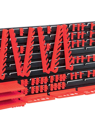 71-Delige Opslagset Met Wandpanelen Rood En Zwart