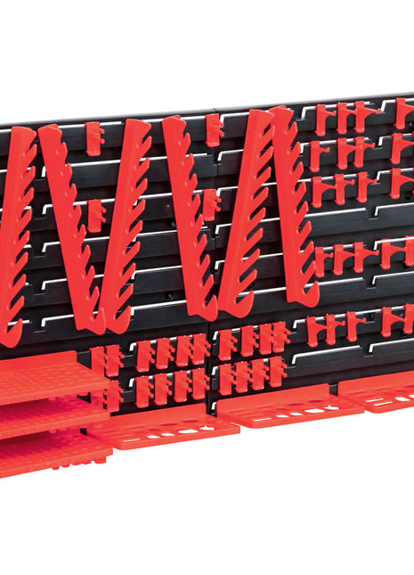 71-Delige Opslagset Met Wandpanelen Rood En Zwart