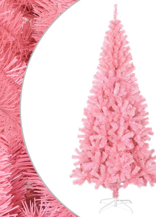 Kunstkerstboom Met Standaard 210 Cm Pvc Roze