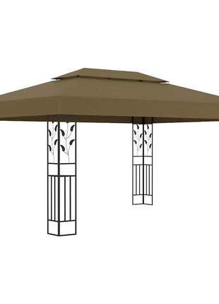 Prieel Met Dubbel Dak En Led-Lichtslinger 3X4 M