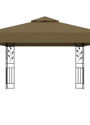 Prieel Met Dubbel Dak En Led-Lichtslinger 3X4 M