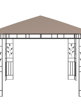 Prieel Met Klamboe En Led-Lichtslinger 3X3X2,73 M