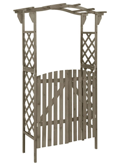 Pergola Met Poort 116X40X204 Cm Massief Vurenhout