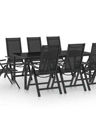 7-Delige Tuinset Aluminium Antracietkleurig