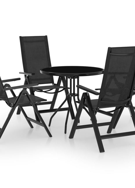 3-Delige Bistroset Zwart En Atracietkleurig