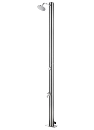 Buitendouche met bruine basis 220 cm roestvrij staal