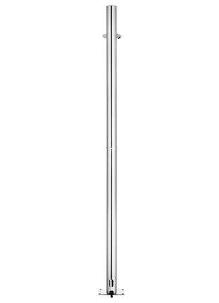 Buitendouche met bruine basis 220 cm roestvrij staal