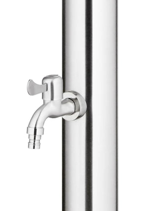 Buitendouche met bruine basis 220 cm roestvrij staal