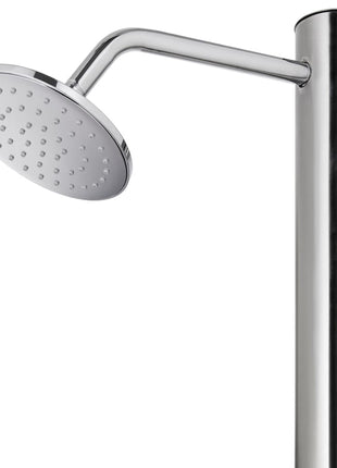Buitendouche met bruine basis 220 cm roestvrij staal