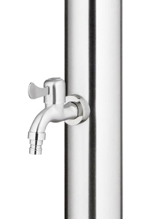 Buitendouche met bruine basis 220 cm roestvrij staal