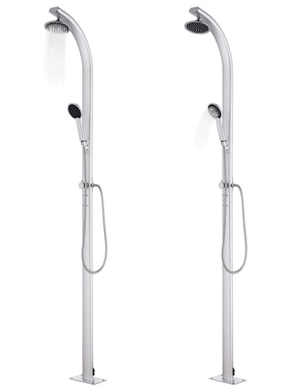 Buitendouche met bruine basis 220 cm aluminium