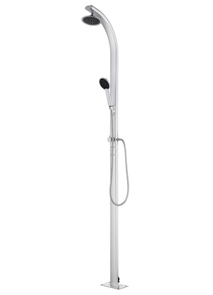 Buitendouche met bruine basis 220 cm aluminium