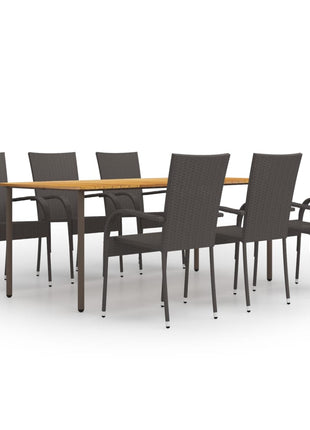 7-Delige Tuinset Poly Rattan