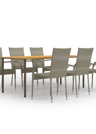 7-Delige Tuinset Poly Rattan