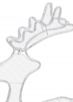 Kerstversiering Rendier Met Mesh 306 Led's 60X24X89 Cm