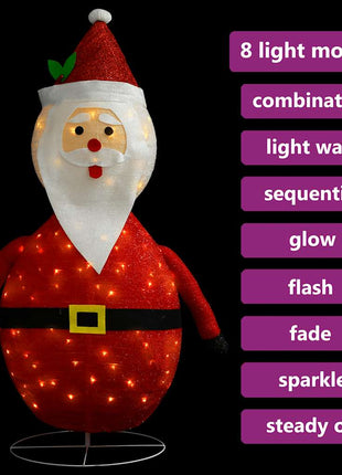 Decoratieve Kerstman Led Luxe Stof
