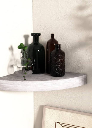 Hoekwandschappen 25X25X3,8 Cm Mdf Betongrijs
