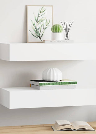 Wandschappen Met Lade 60X23,5X10 Cm Mdf Wit