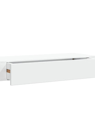 Wandschappen Met Lade 60X23,5X10 Cm Mdf Wit
