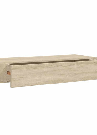 Viaxl Wandschap Met Lade 60X23,5X10 Cm Mdf Kleurig Eiken