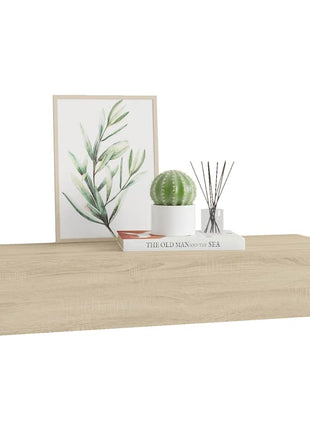 Viaxl Wandschap Met Lade 60X23,5X10 Cm Mdf Kleurig Eiken