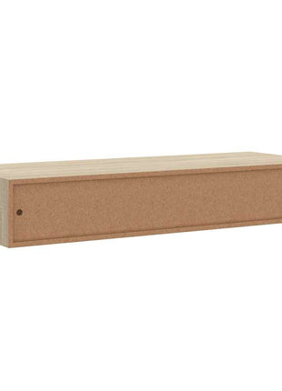Viaxl Wandschap Met Lade 60X23,5X10 Cm Mdf Kleurig Eiken