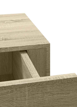 Viaxl Wandschap Met Lade 60X23,5X10 Cm Mdf Kleurig Eiken