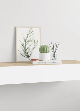 Wandladekast 40X23,5X10 Cm Mdf Eiken En Wit