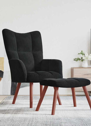 Relaxstoel Met Voetenbank Fluweel