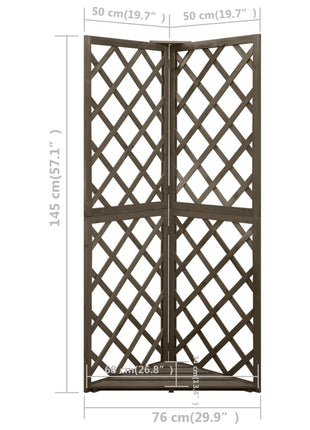 Latwerk Hoekmodel 50X50X145 Cm Massief Vurenhout