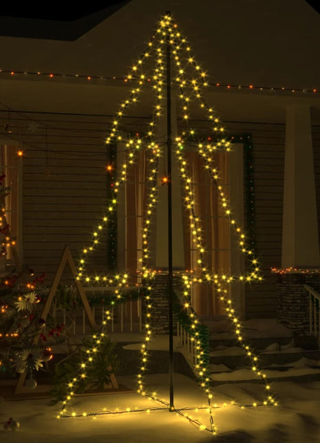 Kegelkerstboom 240 Led's Binnen En Buiten 118X150 Cm Warmwit
