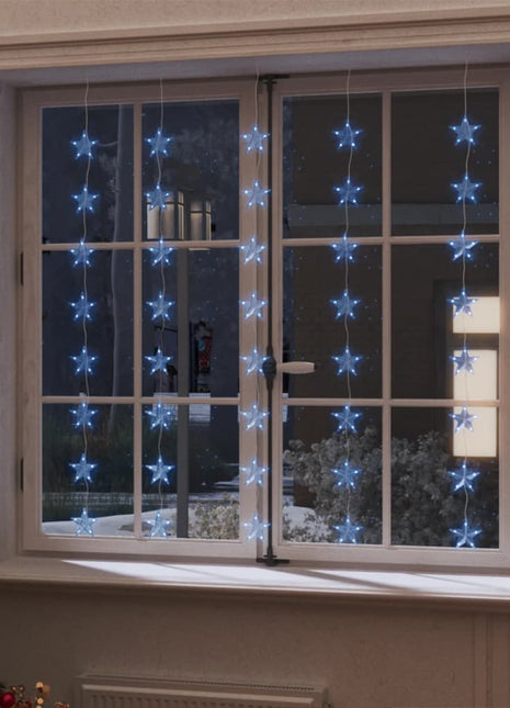 Lichtsnoergordijn Sterren Met 200 Led's En 8 Functies Blauw